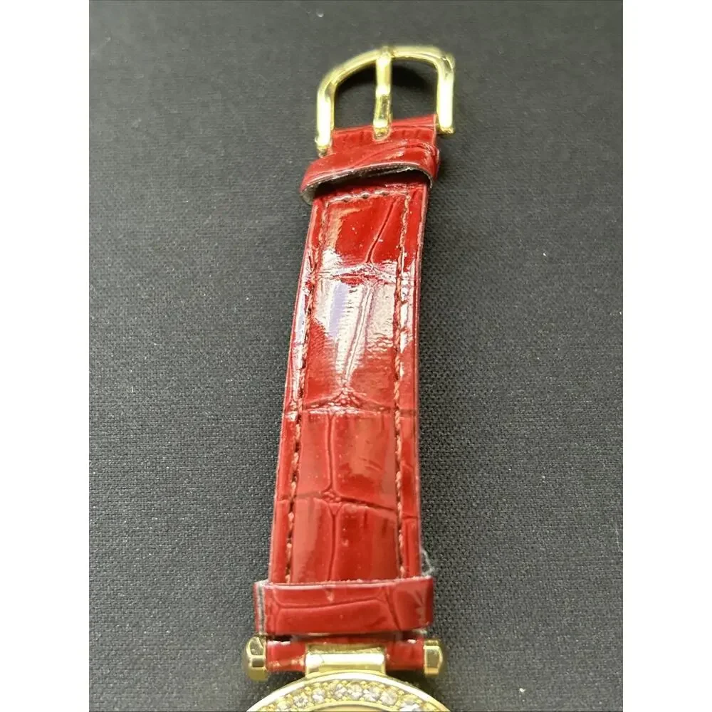 Gold Tone Red Dial And Band Women’s Quartz Watch
